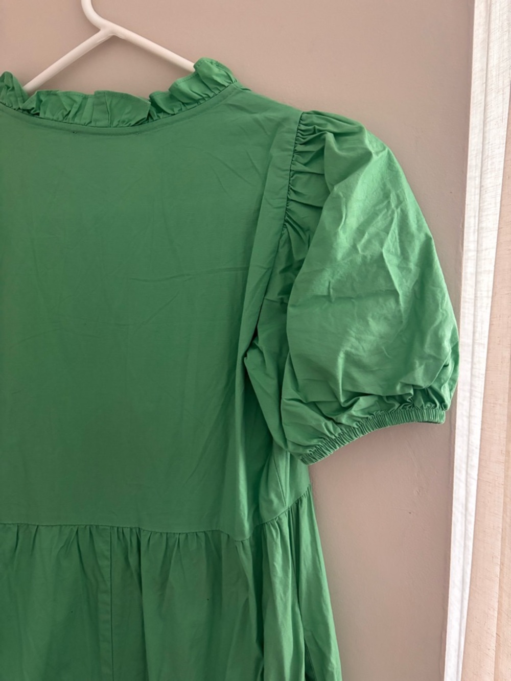 Donna Morgan Green Ruffle V-Neck Maxi Dress - Picture 6 of 6